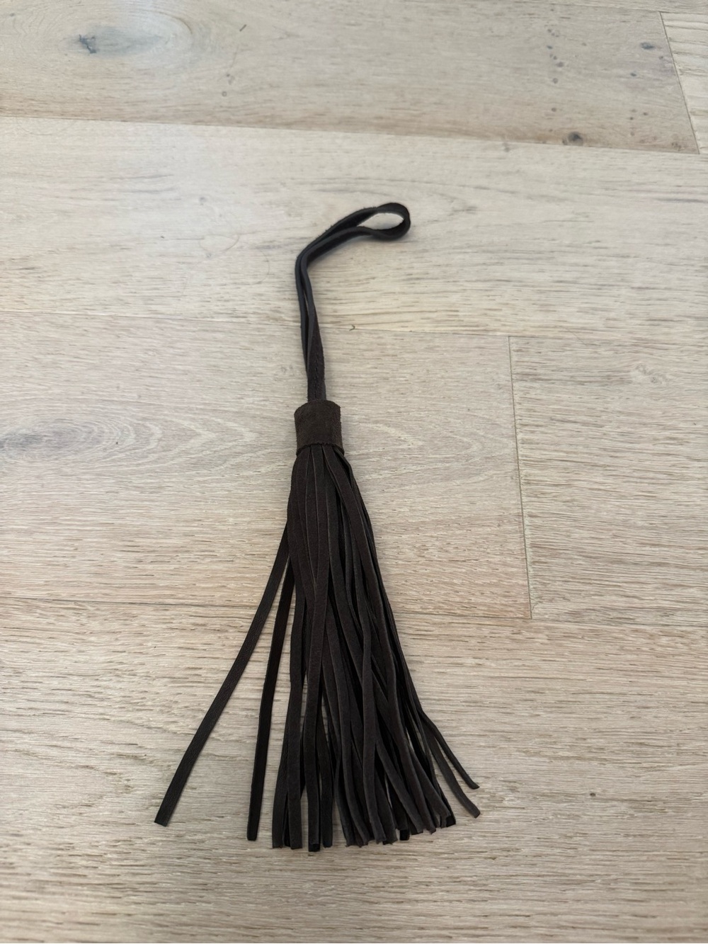 Chocolate Brown Suede Tassel Bag Charm